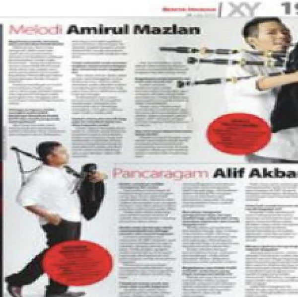 Newspaper clipping: Si Bujang Bagpipe
